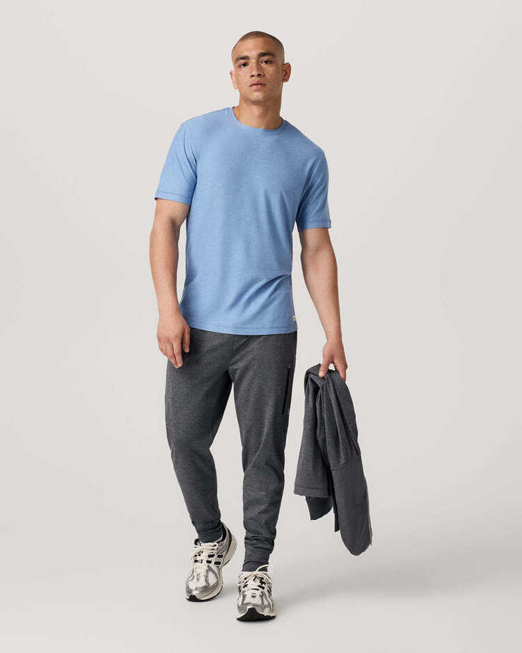 Vuori Vuori Strato Tech Tee (Mens) | Isle Blue Heather