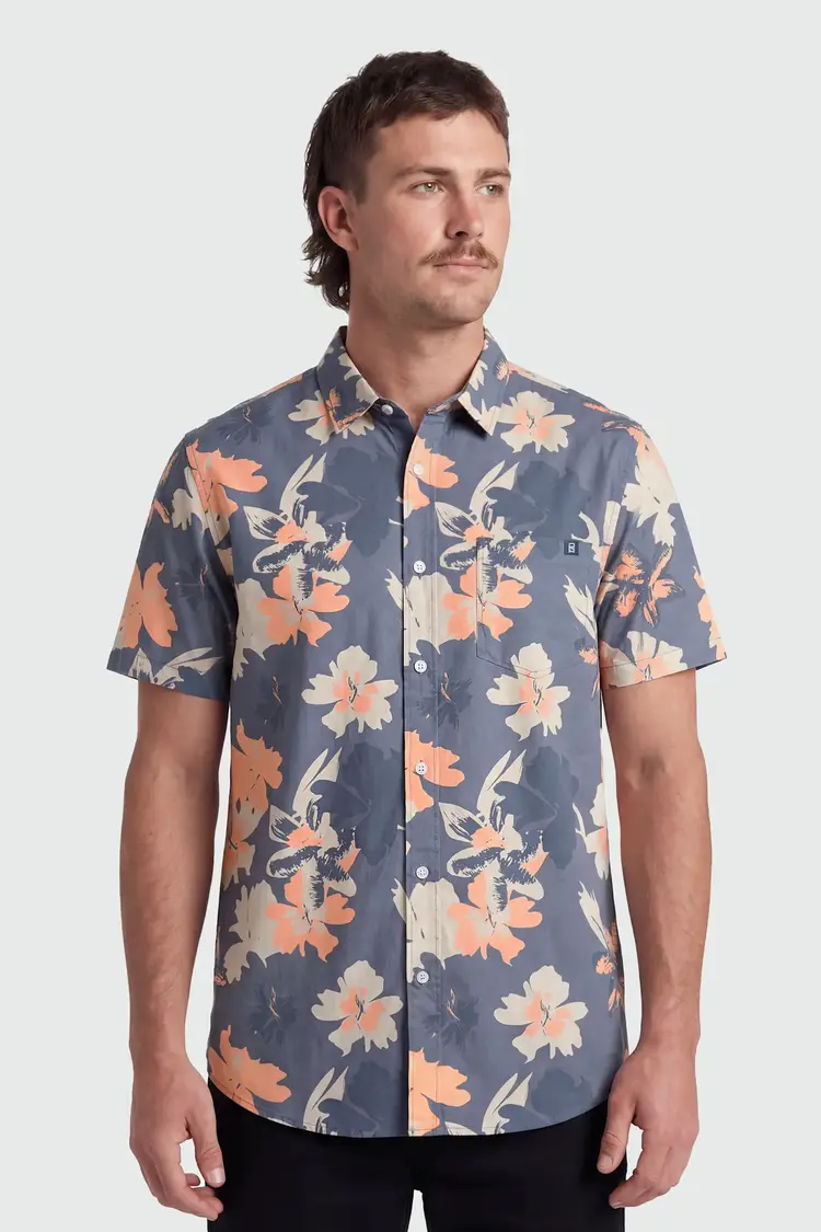 TEAMLTD TEAMLTD Classic Button Up (Mens) | Blue Hibiscus