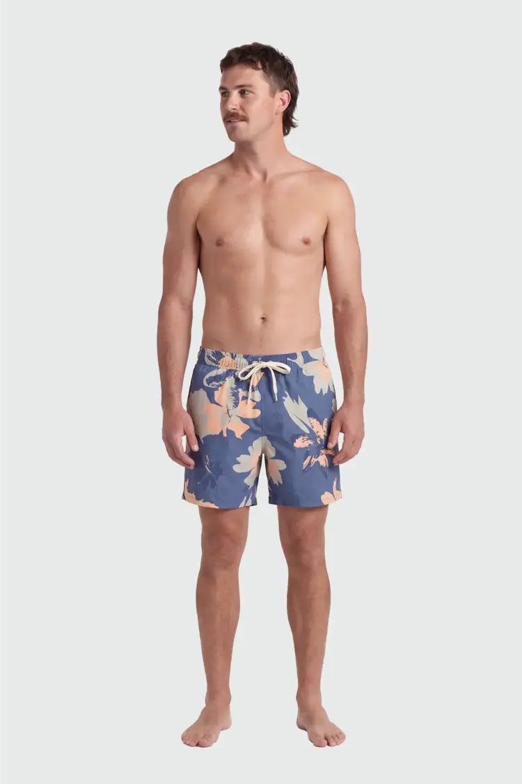 TEAMLTD TEAMLTD Classic 6" Swim Short (Mens) | Blue Hibiscus