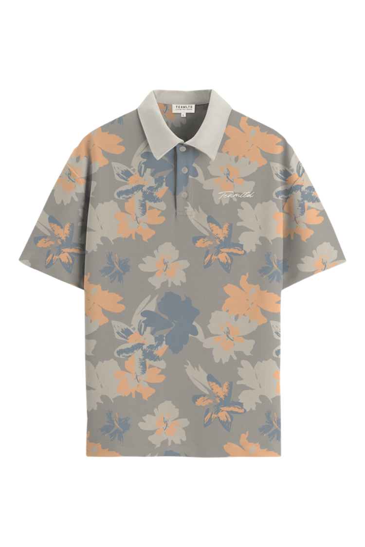 TEAMLTD TEAMLTD Par-Tee Polo (Mens) | Grey Hibiscus