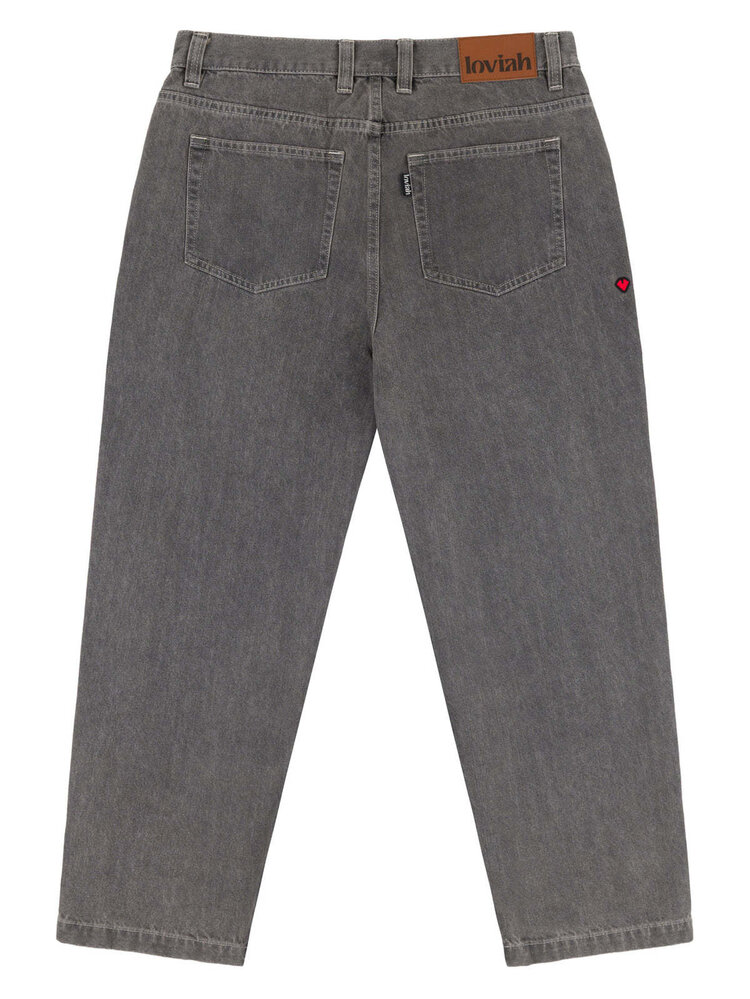 Loviah Loviah Og Baggy 5 Pocket Denim (Mens) | Grey Stonewash