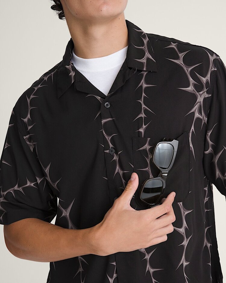 Vans Vans Van Doren Printed Camp Ss Shirt (Mens) | Black