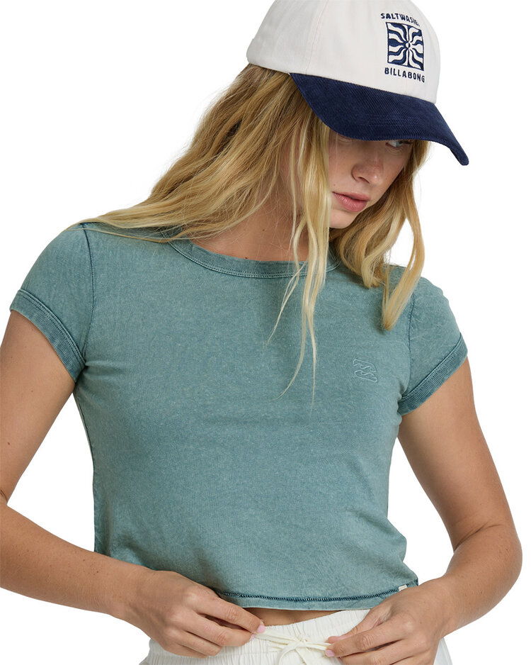 Billabong Billabong Daily Tee Ss Knit (Womens) | Blue Mist