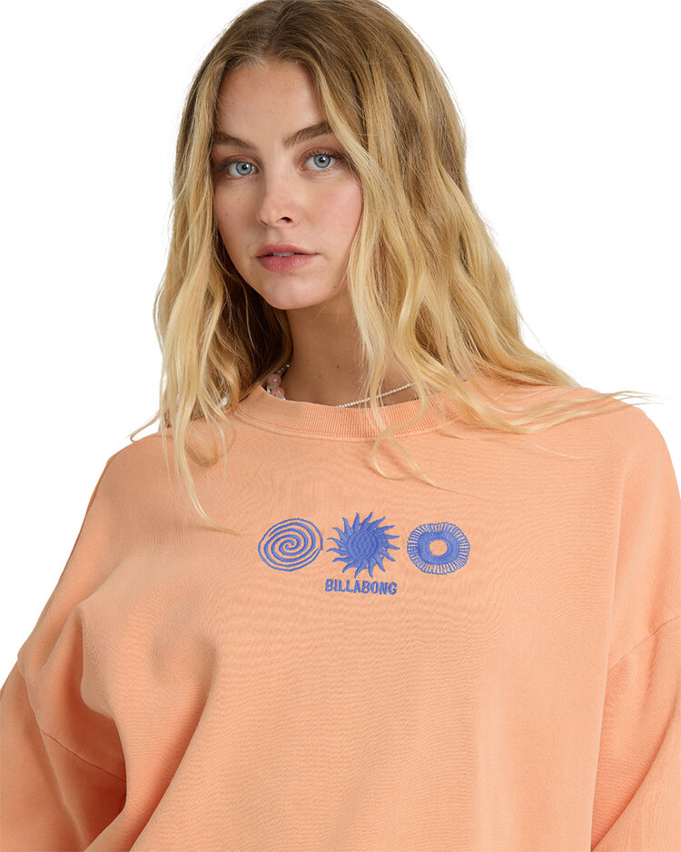 Billabong Billabong Echo Crew Fleece (Womens) | Tangerine