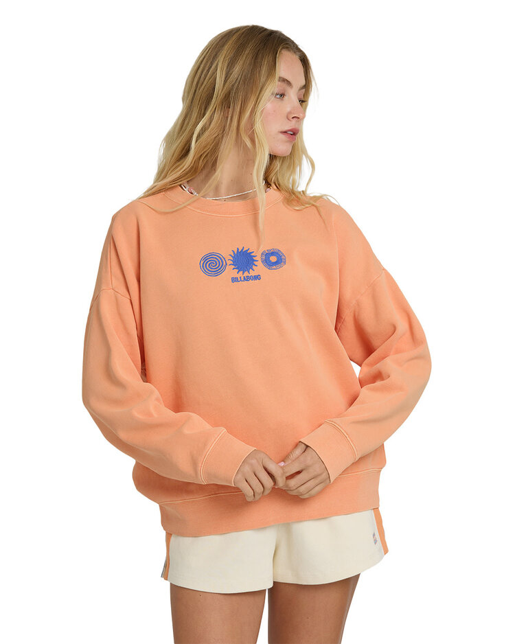 Billabong Billabong Echo Crew Fleece (Womens) | Tangerine