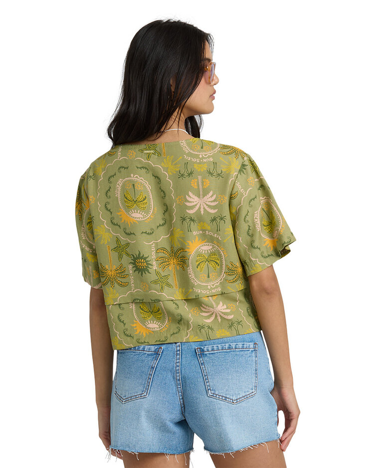 Billabong Billabong Totally Tropic Ss Woven (Womens) | Cedar