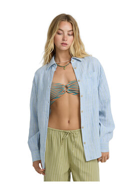 Billabong Billabong Wanderer  L/S Woven Top (Womens) | Twilight Blue