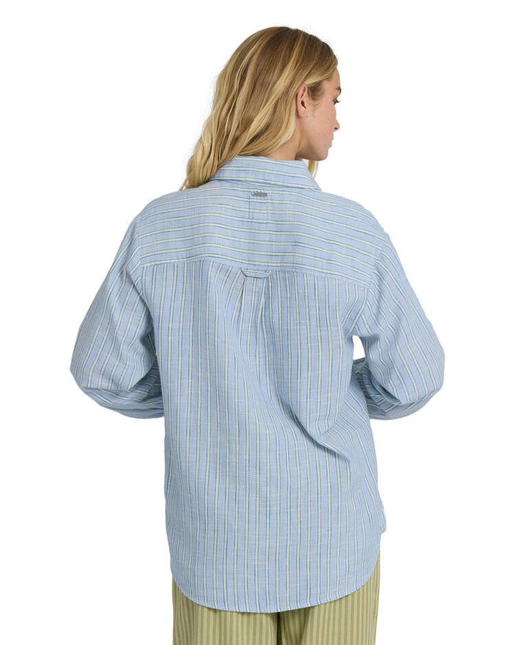 Billabong Billabong Wanderer  L/S Woven Top (Womens) | Twilight Blue