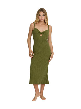 Billabong Billabong Sweet Moves Midi Knit Dress (Womens) | Dark Olive