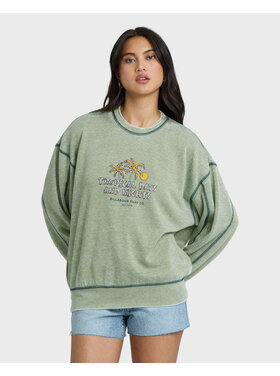 Billabong Billabong All The Days Kendal Crew Fleece (Womens) | Dark Olive