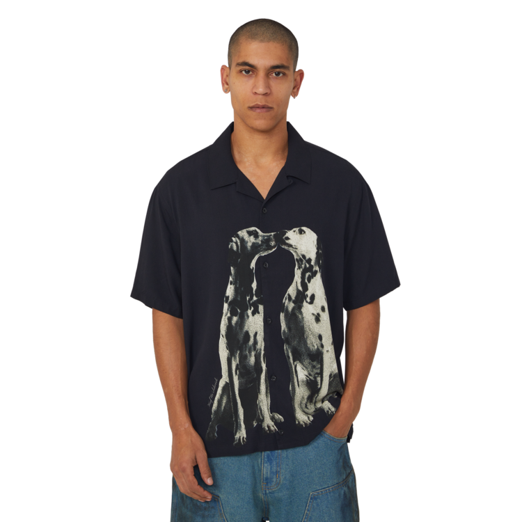 Huf Huf Dogged Ss Resort Shirt (Mens) | Black