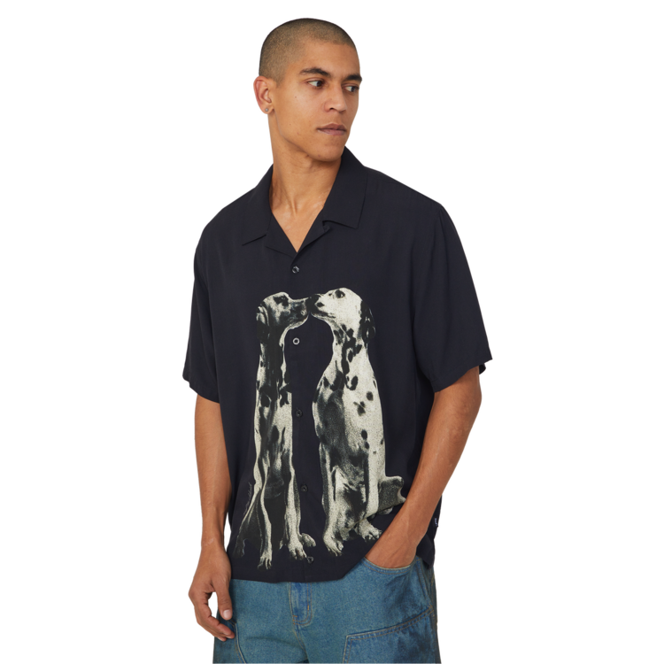 Huf Huf Dogged Ss Resort Shirt (Mens) | Black