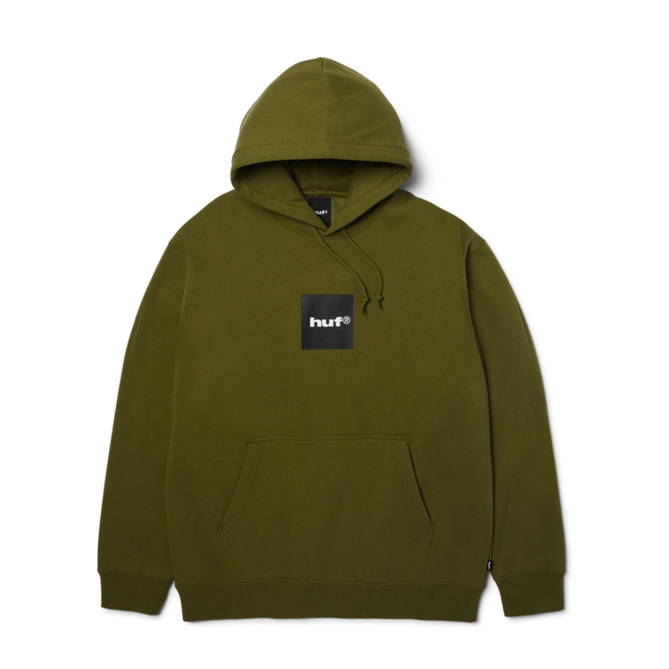 Huf Huf Box Logo Po Hoodie (Mens) | Olive/Black