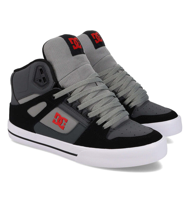 DC Dc Pure High Top Wc (Mens) | Grey/Black/Red