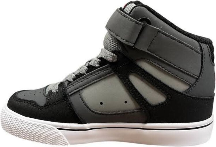 DC Dc Pure Hi Top Ev (Youth) | Grey/Black/Red