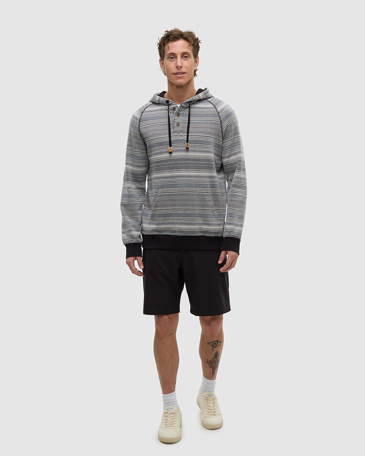 Tentree Tentree Woodrow Hoodie (Mens) | Meteorite Black Multi Stripe