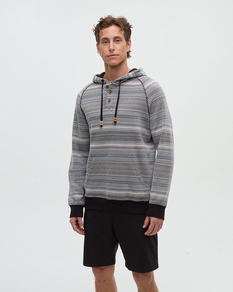 Tentree Tentree Woodrow Hoodie (Mens) | Meteorite Black Multi Stripe