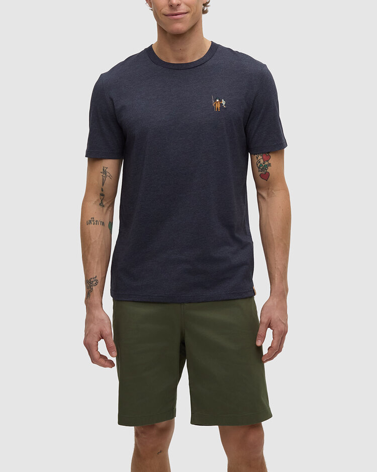Tentree Tentree Sasquatch Tee (Mens) | Midnight Blue Htr/Fishing