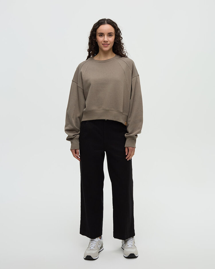 Tentree Tentree Bluffs Cropped Crew (Womens) | Clay