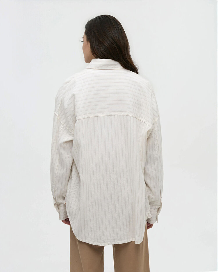 Tentree Tentree West End Shirt (Womens) | Undyed/Double Stripe