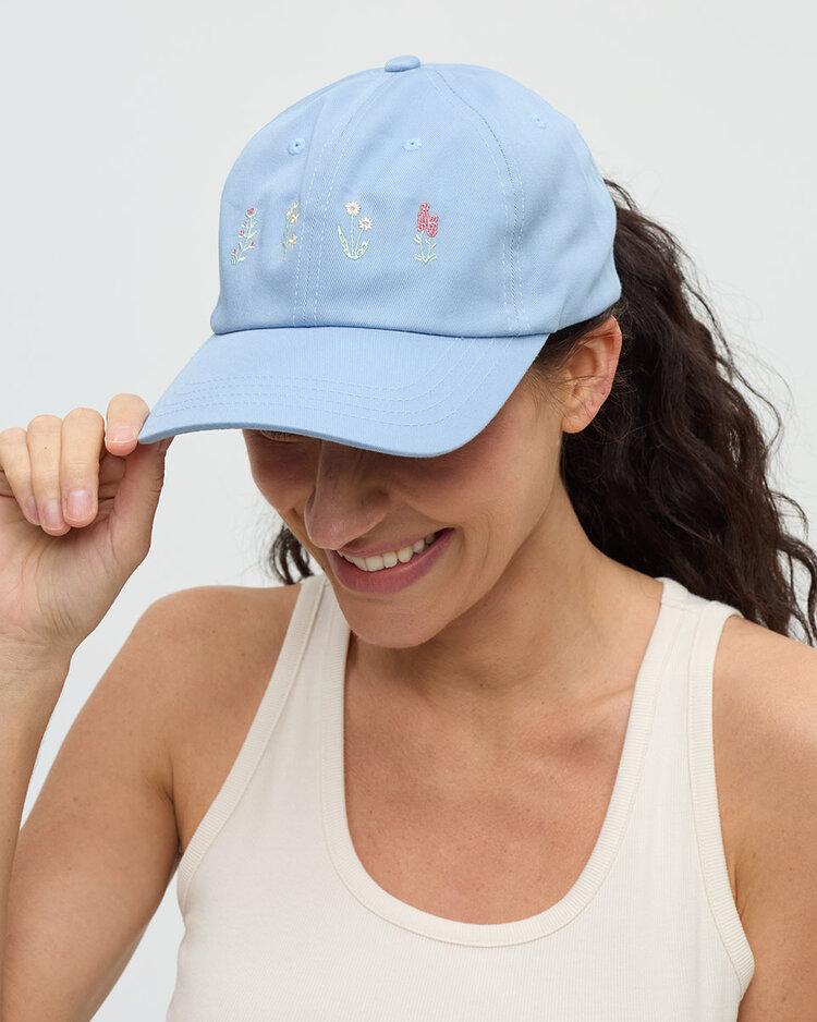 Tentree Tentree Spring Flora Peak Hat (Unisex) | Lakeside Blue/White Oak