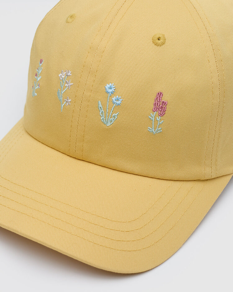 Tentree Tentree Spring Flora Peak Hat (Unisex) | Dusk Yellow/Rosewood