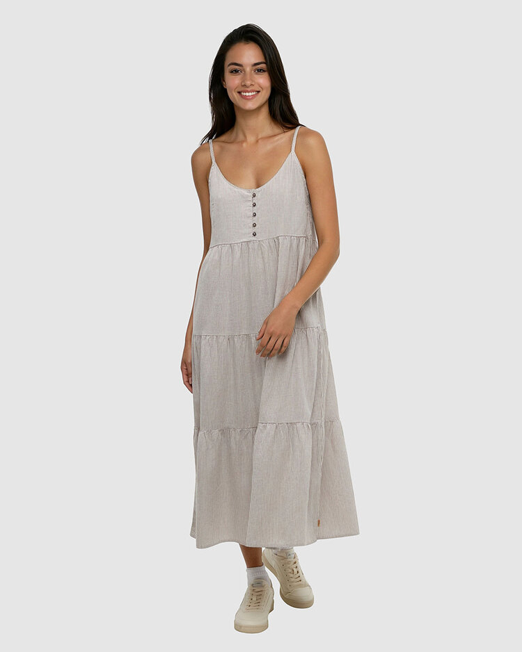 Tentree Tentree Hopewell Dress (Womens) | Clay/Railroad Stripe