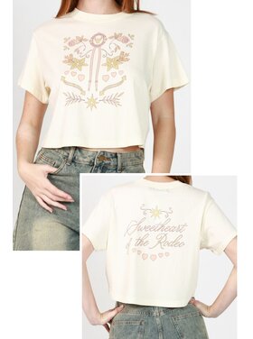 Girl Dangerous Girl Dangerous Sweetheart Of The Rodeo Oversized Crop Tee | Off White