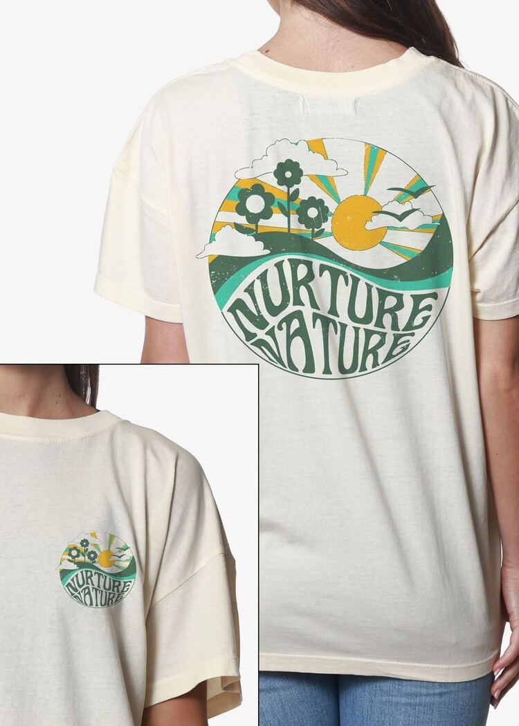 Girl Dangerous Girl Dangerous Nurture Nature Oversized Tee | Off White