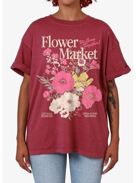Girl Dangerous Girl Dangerous Flower Market Boyfriend Tee | Dusty Rose