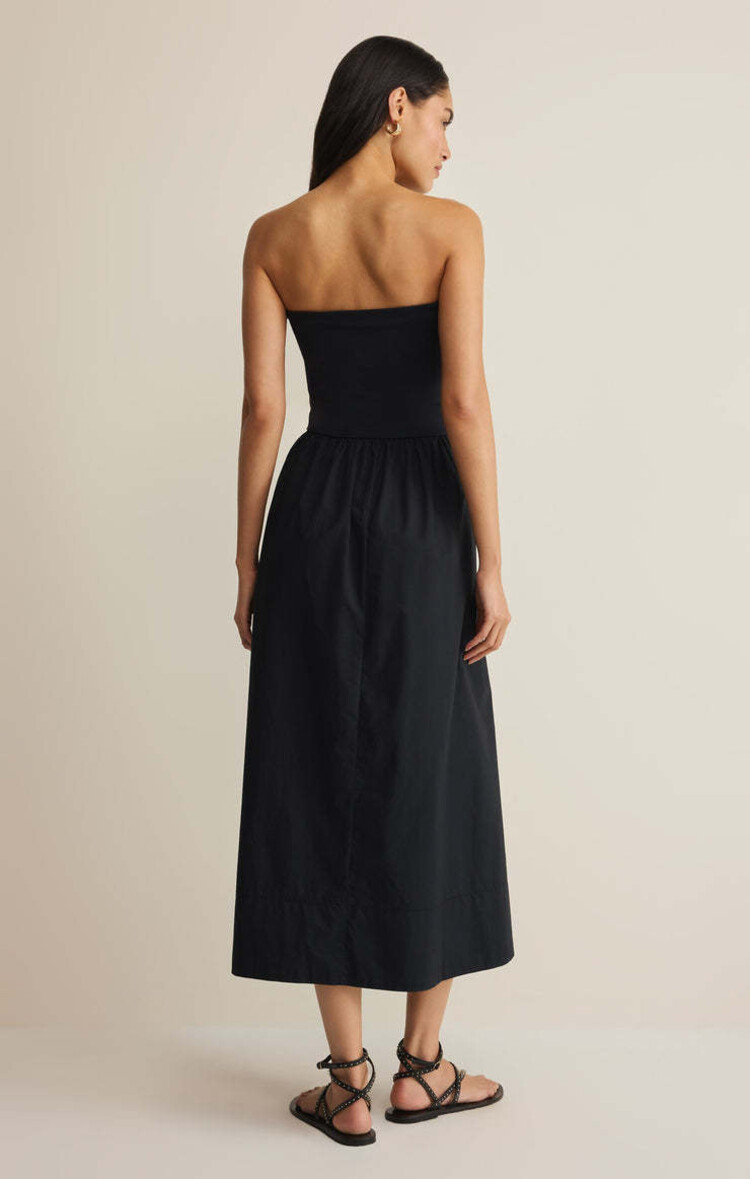 Z Supply Z Supply Sunsought Strapless Midi Dress | Black