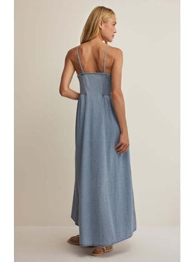 Z Supply Z Supply Angel Eyes Twill Midi Dress | Lake Blue