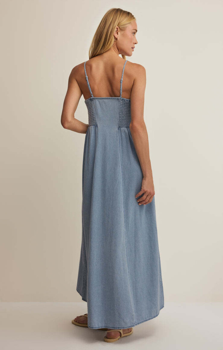 Z Supply Z Supply Angel Eyes Twill Midi Dress | Lake Blue