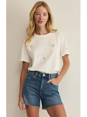 Z Supply Z Supply Palms Boyfriend Tee | Sea Salt
