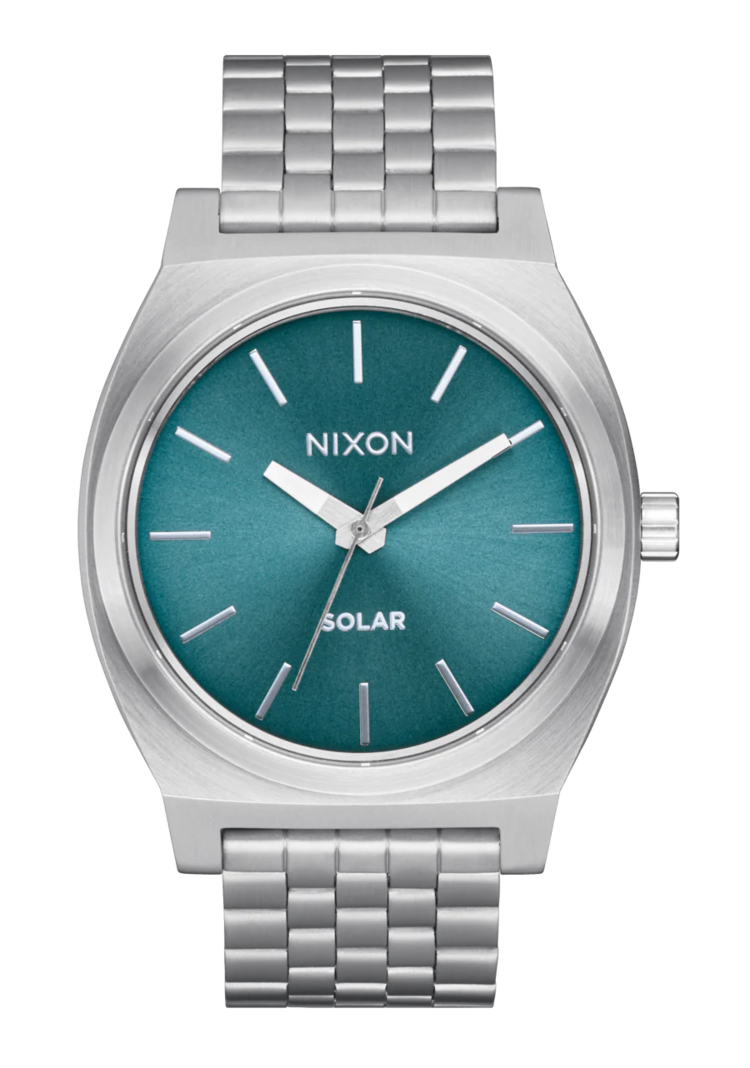 Nixon Nixon Time Teller Solar | Silver/Dusty Blue Sunray