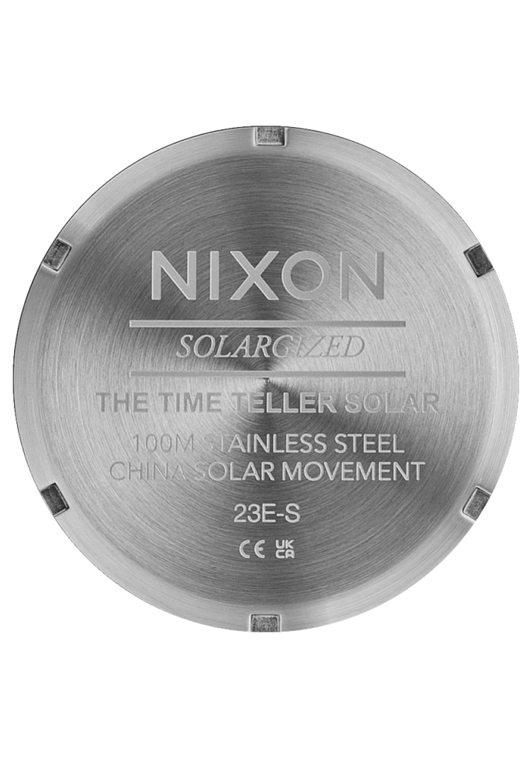 Nixon Nixon Time Teller Solar | Silver/Dusty Blue Sunray