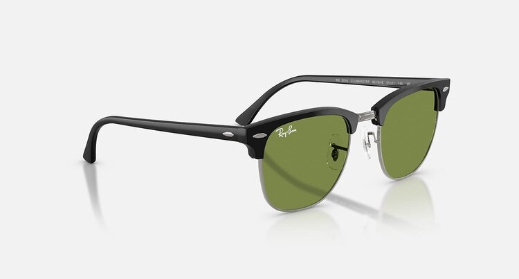 Ray Ban Ray Ban Clubmaster Matte Black On Black | Green