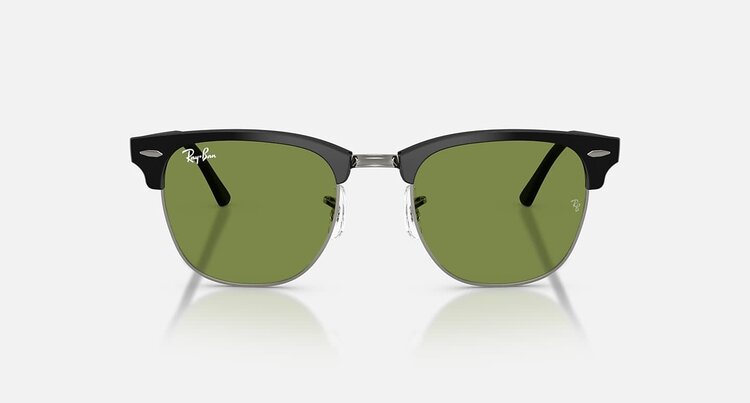 Ray Ban Ray Ban Clubmaster Matte Black On Black | Green