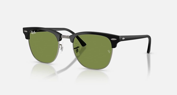 Ray Ban Ray Ban Clubmaster Matte Black On Black | Green