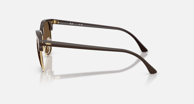 Ray Ban Ray Ban Clubmaster Brown On Gold | Dark Brown