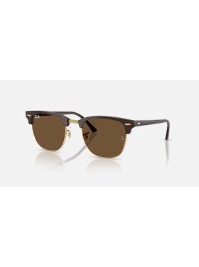 Ray Ban Ray Ban Clubmaster Brown On Gold | Dark Brown