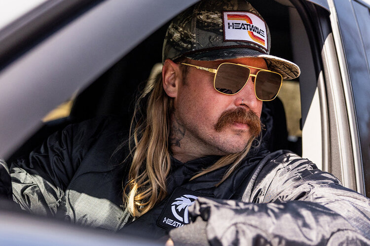 Heatwave Heatwave Nimitz Gold | Polarized Black Lens