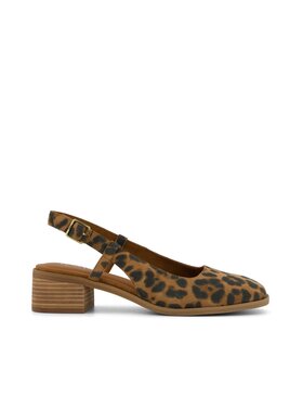 Toms Jaclyn Slingback Heel (Womens) | Brown Sugar-Leopard