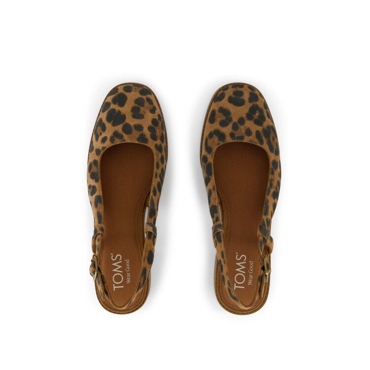 Toms Jaclyn Slingback Heel (Womens) | Brown Sugar-Leopard