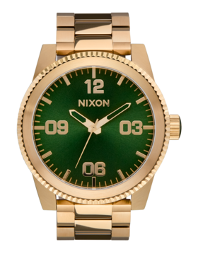 Nixon Nixon Corporal Stainless Steel | All Gold/Green Sunray