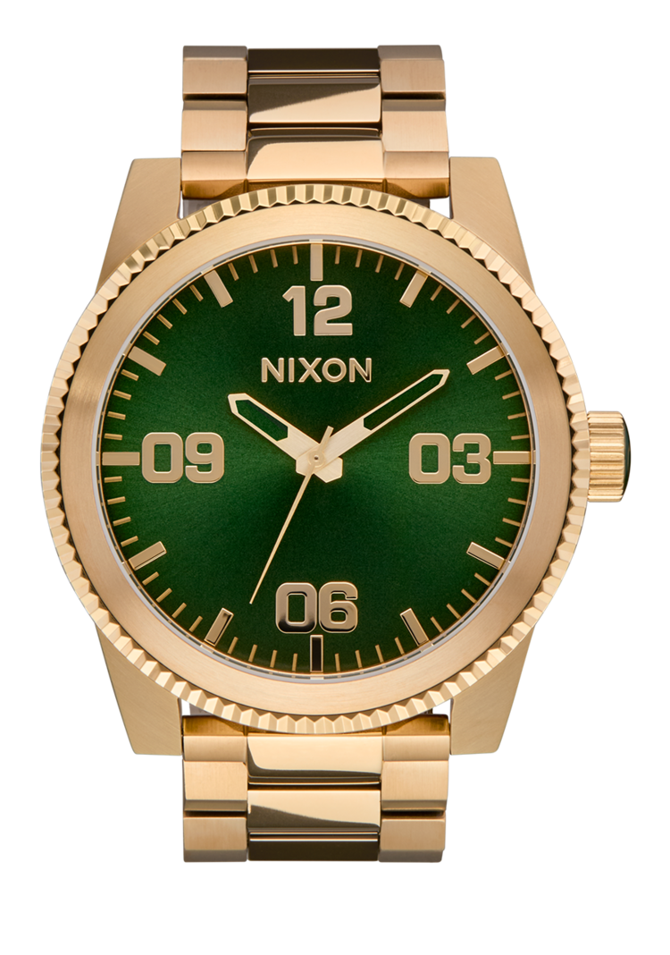 Nixon Nixon Corporal Stainless Steel | All Gold/Green Sunray