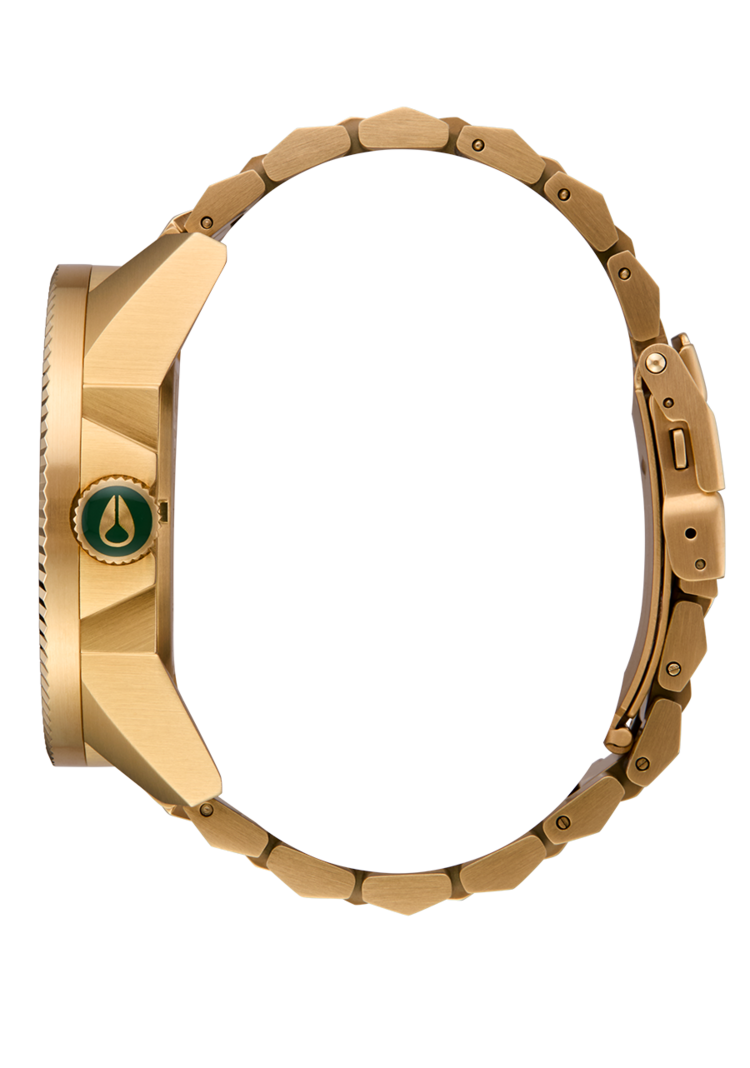 Nixon Nixon Corporal Stainless Steel | All Gold/Green Sunray