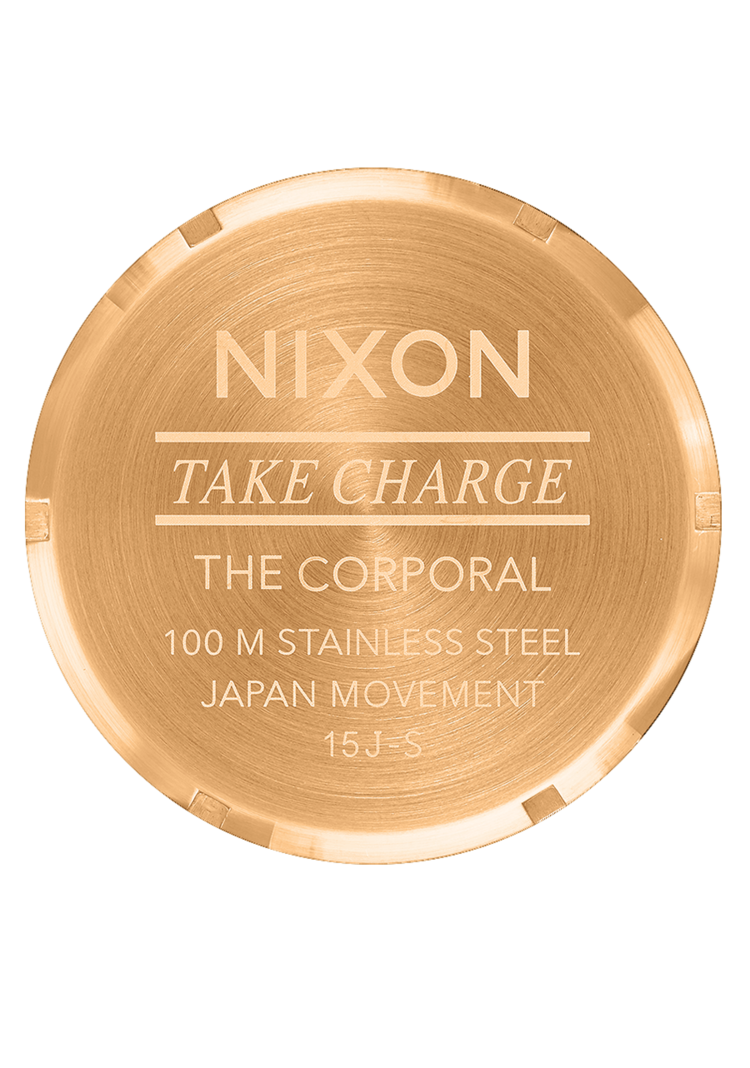 Nixon Nixon Corporal Stainless Steel | All Gold/Green Sunray