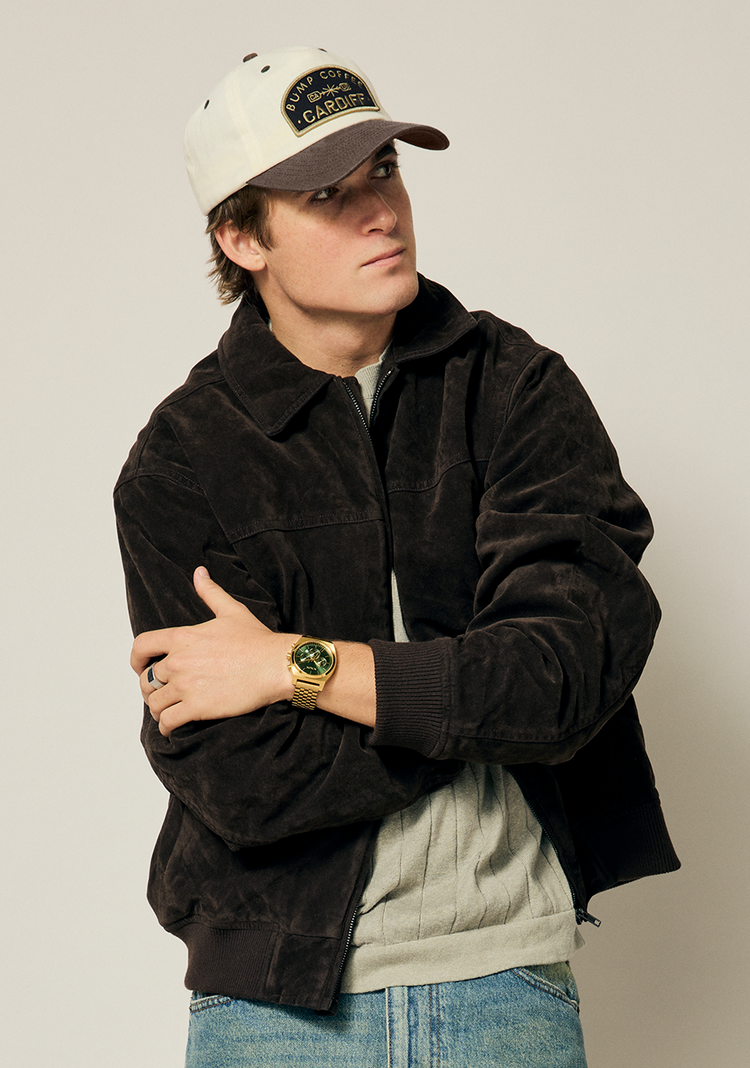 Nixon Nixon Time Teller Chrono | Gold/Green Sunray