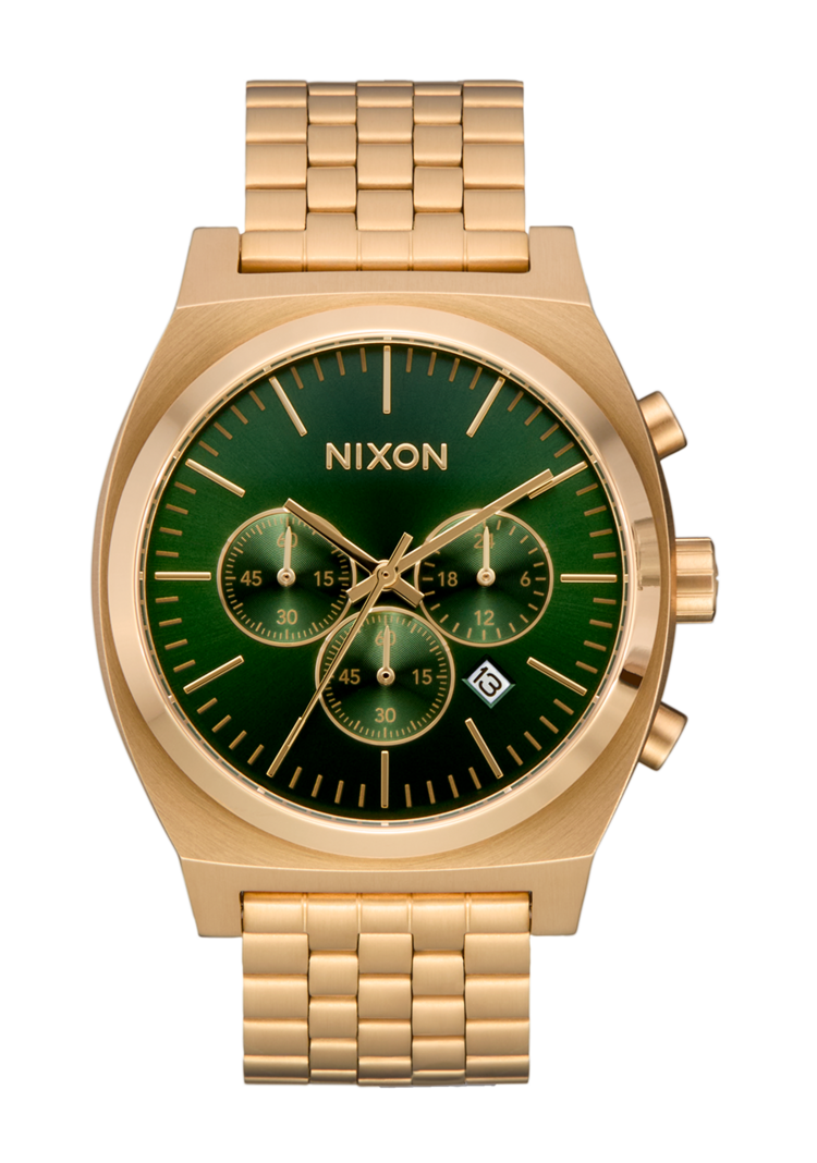 Nixon Nixon Time Teller Chrono | Gold/Green Sunray